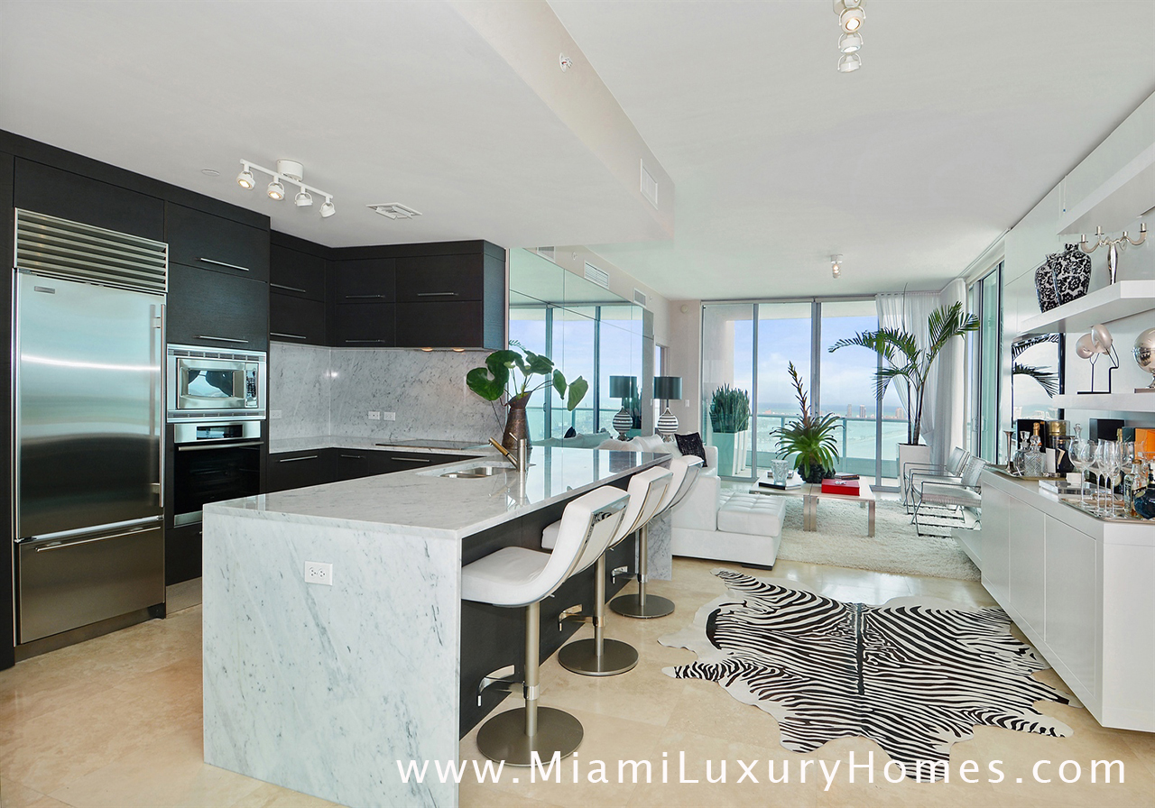 Image showcasing Kitchen Design Luxury Condos Miami Beach
