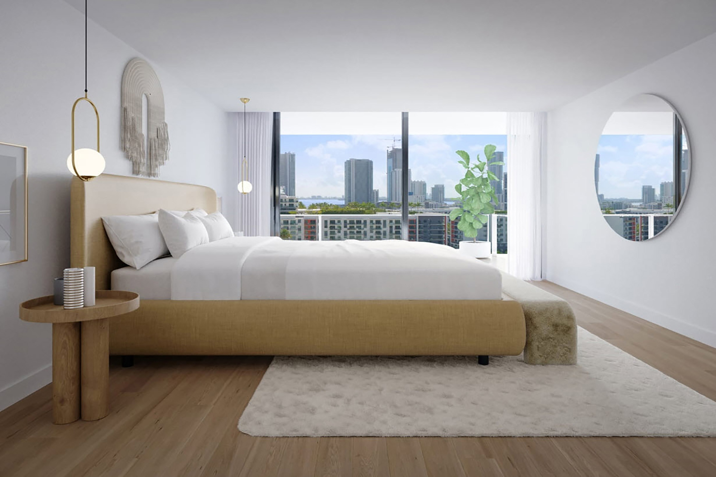 Rendering of The Standard Residences Bedroom