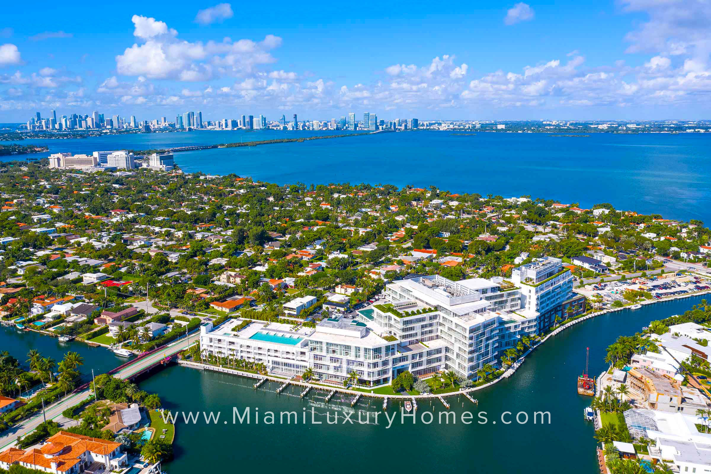 Aerial View of Ritz Carlton Condos in Miami Beach