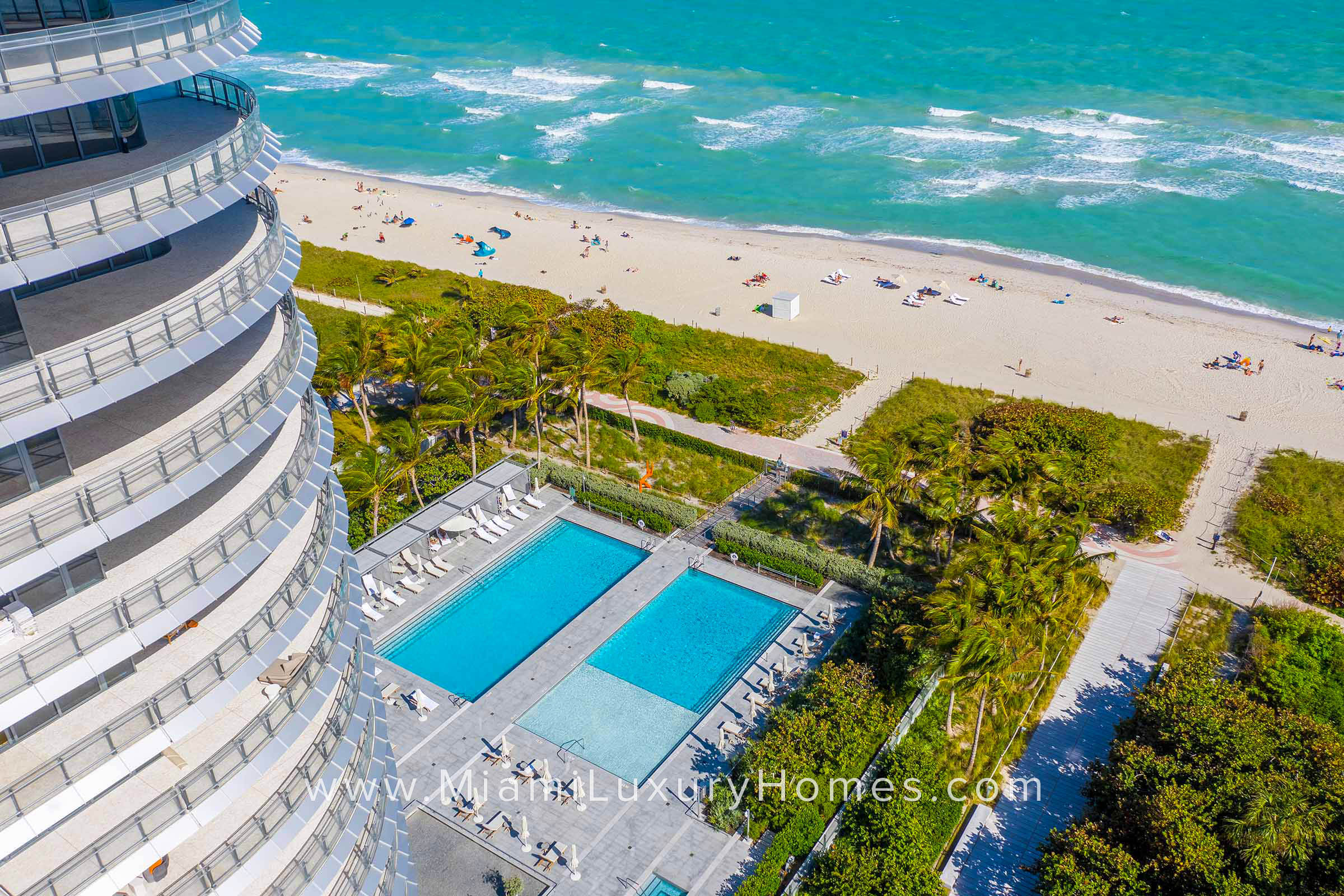 Eighty Seven Park Condos Pool and Beach View