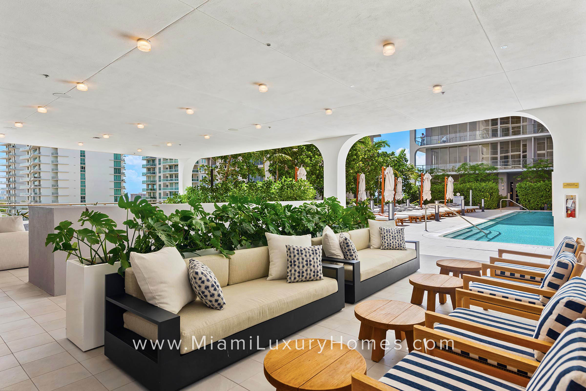 Mr. C Residences Outdoor Lounge Area