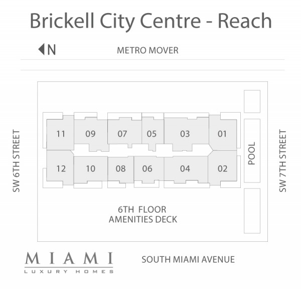 Brickell City Centre Reach Condos Key Plan
