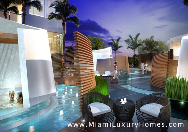 Paramount Miami Worldcenter Condos Outdoor Bath Gardens