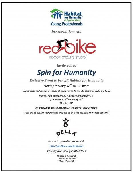 Spin for Humanity Flyer