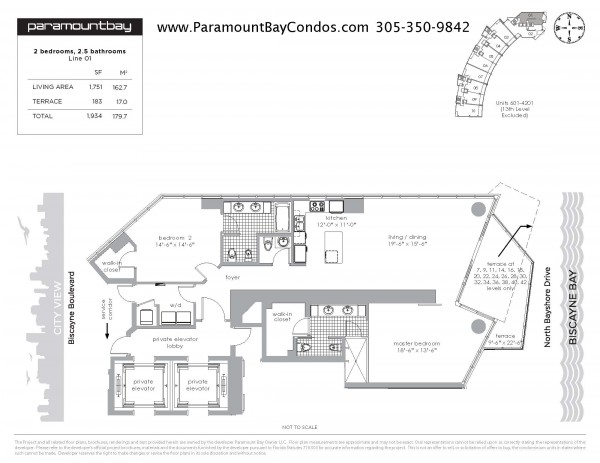 Paramount Bay Condos 01 Line Floor Plan