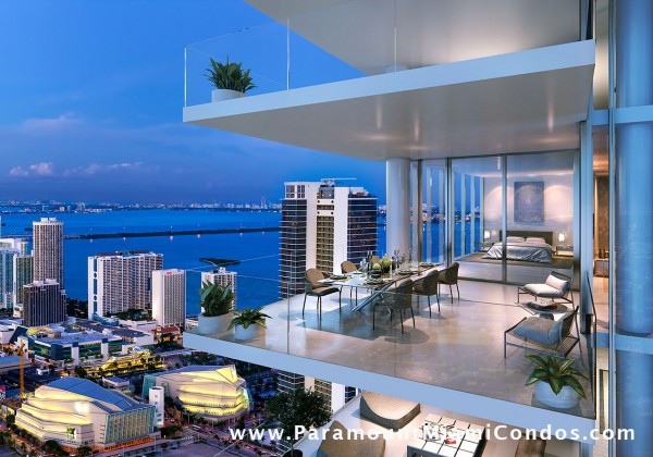 Paramount Miami Worldcenter Condos Terrace
