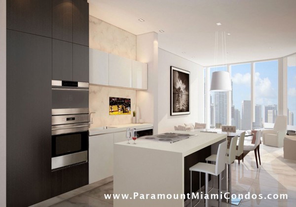 Paramount Miami Worldcenter Condos Kitchen