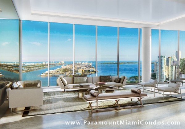 Paramount Miami Worldcenter Penthouse Living Room