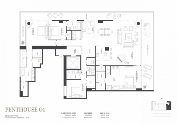 Gran Paraiso 04 Line Penthouse Floor Plan