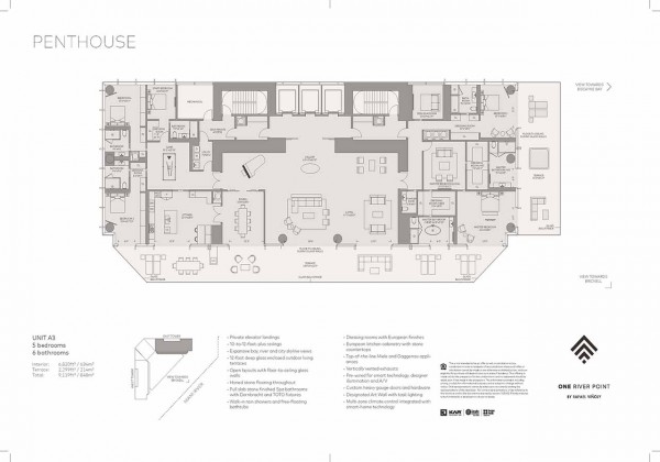 One River Point East Tower Penthouse A3 Floor Plan