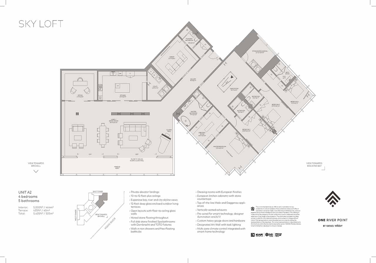 One River Point Residence Penthouse Sky Loft Floor Plans