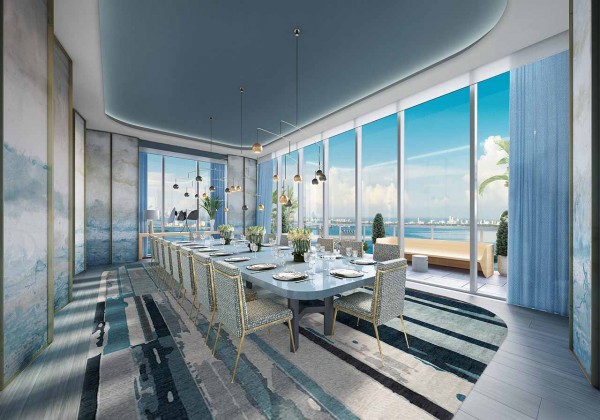 Elysee Miami 30th Floor Sky Lounge Dining Room