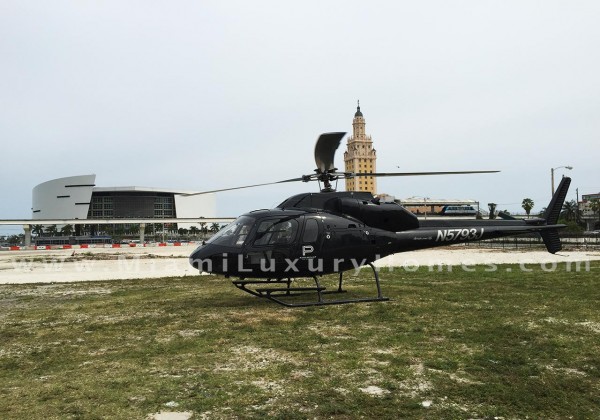 Helicopter for the Miami Worldcenter Groundbreaking Ceremony