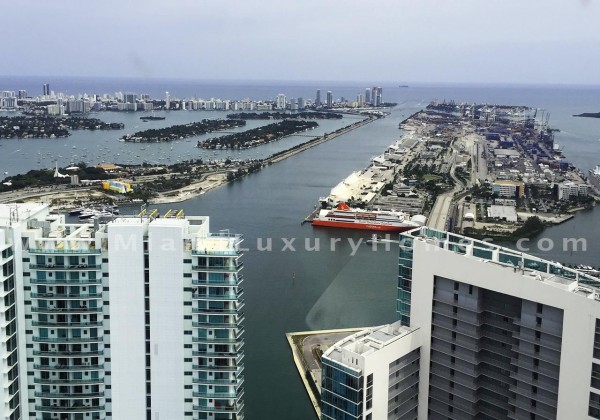 East View from Paramount Miami Worldcenter Yacht Skyview Deck