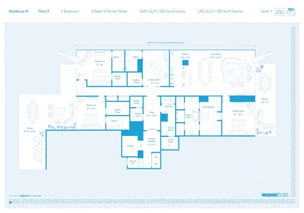 Missoni Baia Floor Plan Residence N, Floor 8