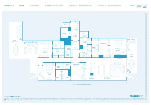 Missoni Baia Floor Plan Residence S, Floor 8