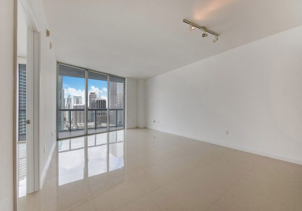 Icon Brickell Unit 3214 Living Room to Terrace
