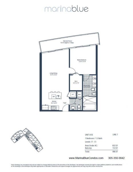 Marina Blue Unit 3507 Floor Plan