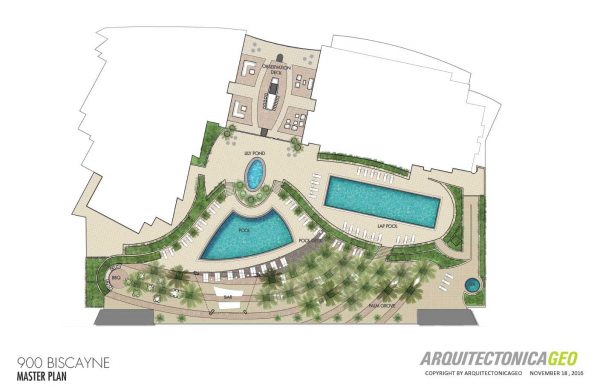 Arquitectonica’s Master Plan - 900 Biscayne Bay Pool Deck Restoration Design