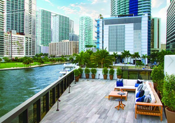 Rooftop deck at the Aston Martin Residences' Sales Gallery
