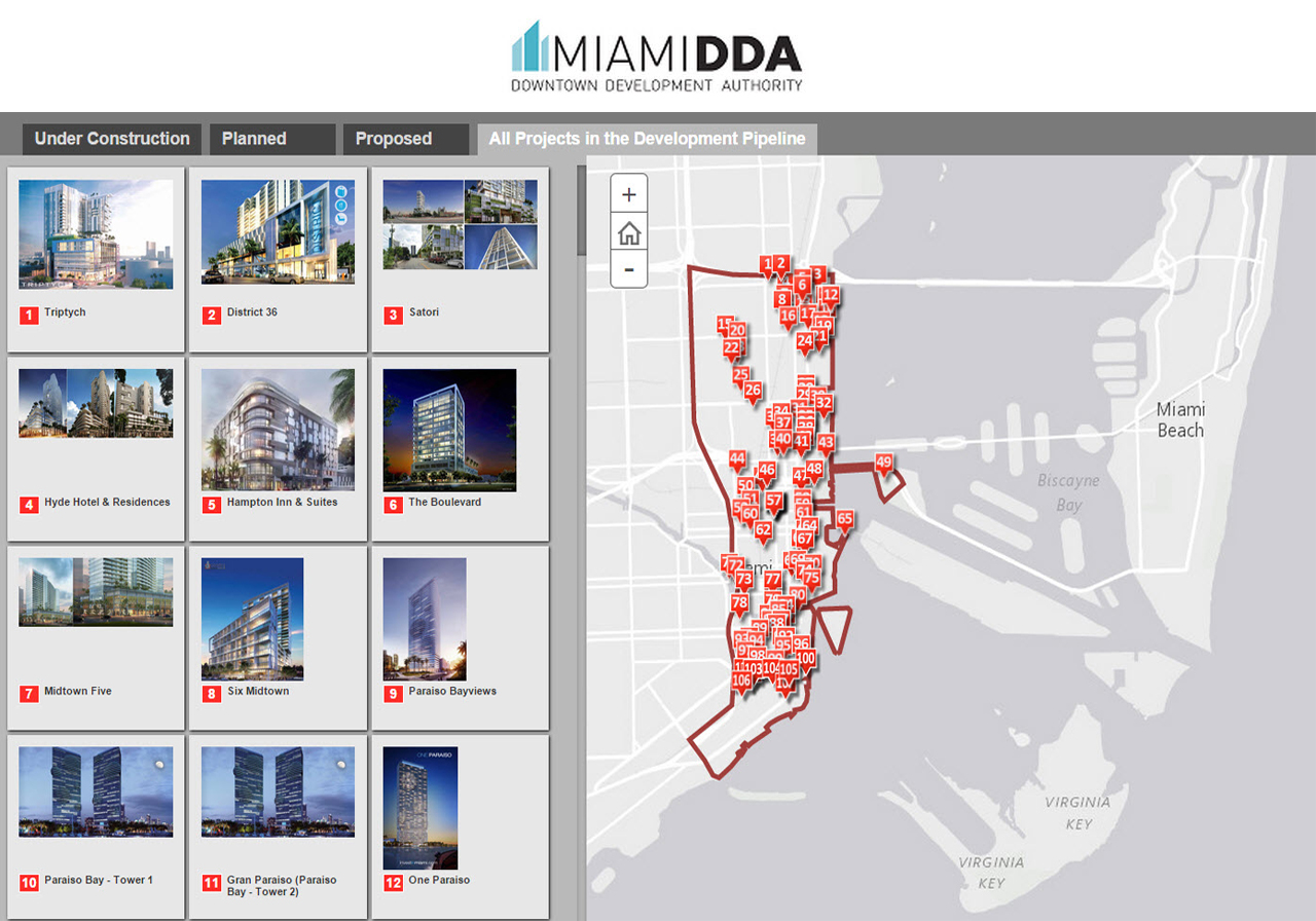 Miami Downtown Development Authority Interactive Map of Greater Downtown Miami
