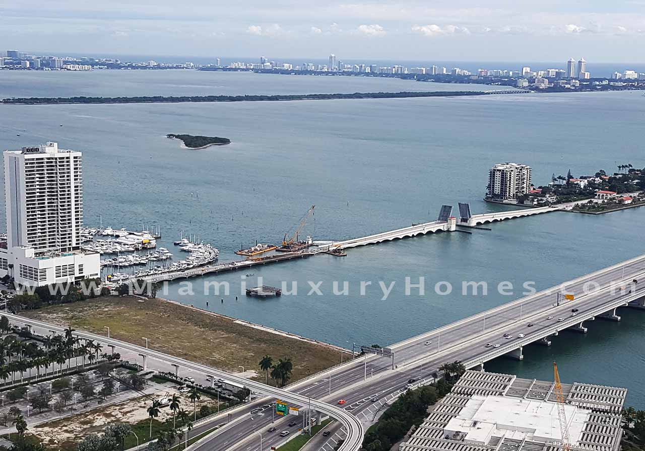 Venetian Causeway in Miami, Florida