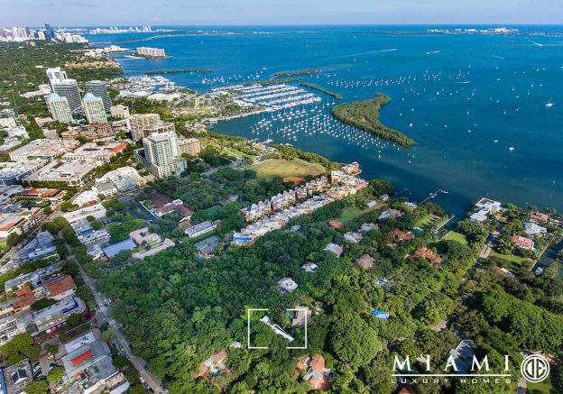 Aerial view of Hammock House in Coconut Grove's Camp Biscayne