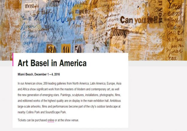 Art Basel Miami Beach 2016