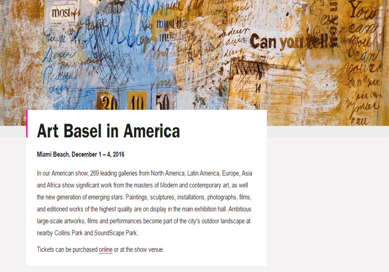 Art Basel Miami Beach 2016