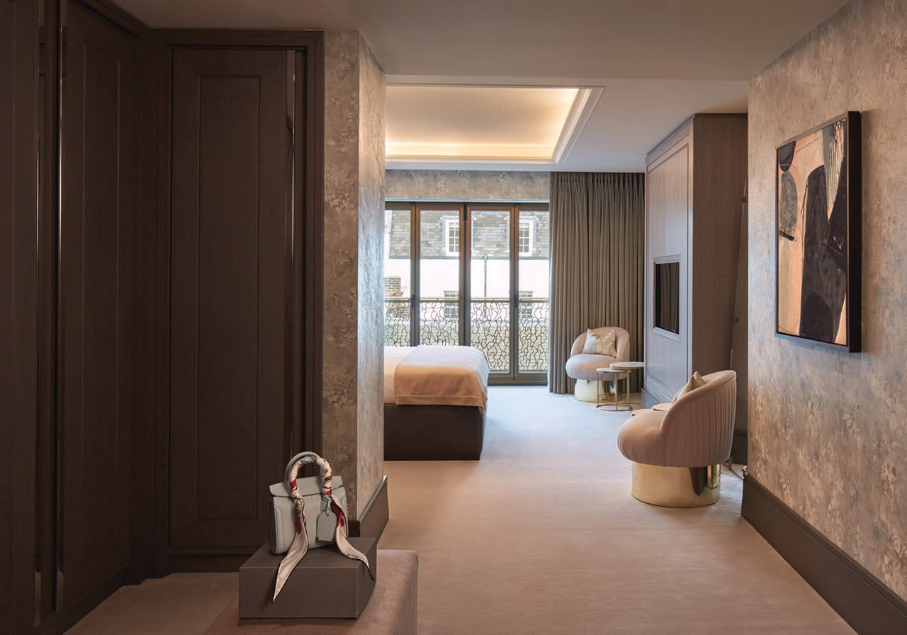 Clarges Mayfair in London Master Bedroom Dressing Area Clarges Mayfair in London Master Bedroom Dressing Area