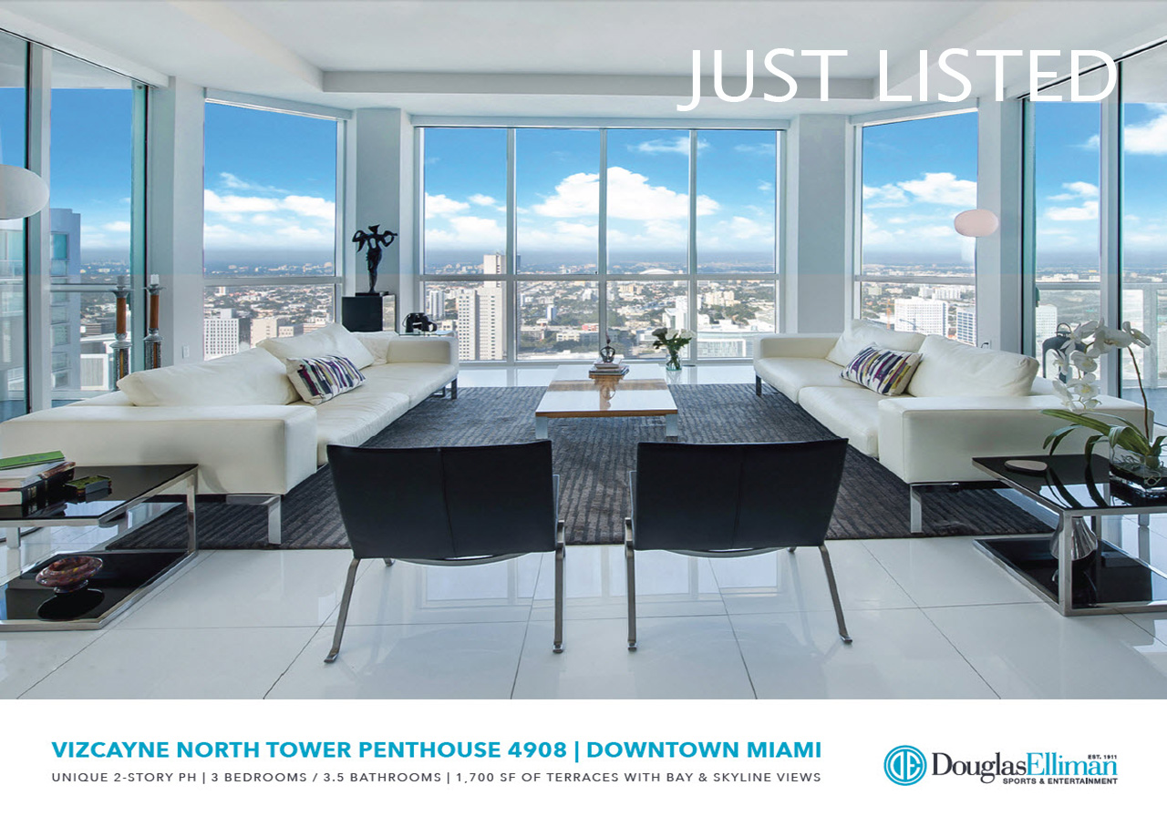 JUST LISTED | Vizcayne PH 4908 With Rooftop Terrace and Water Views | $1,649,000