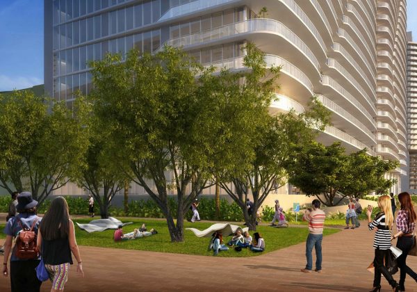 Rendering of Green Space at Island Bay