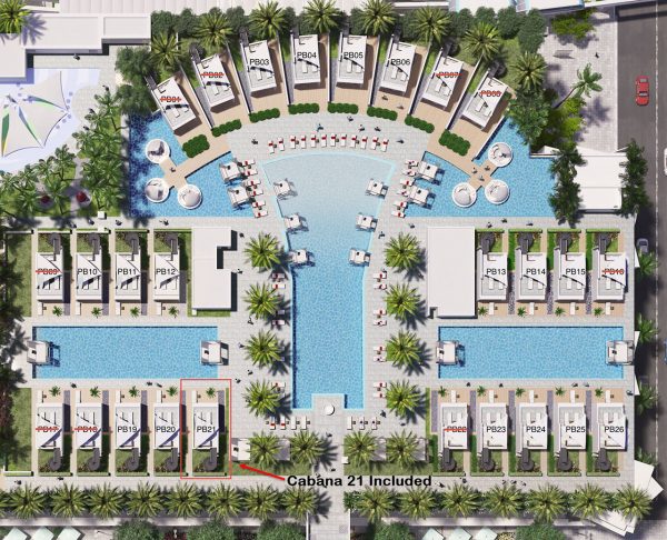 Paramount Miami Worldcenter Cabana Site Map