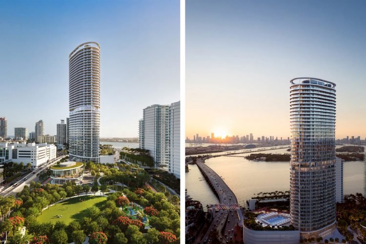 Renderings of Five Park Miami Beach