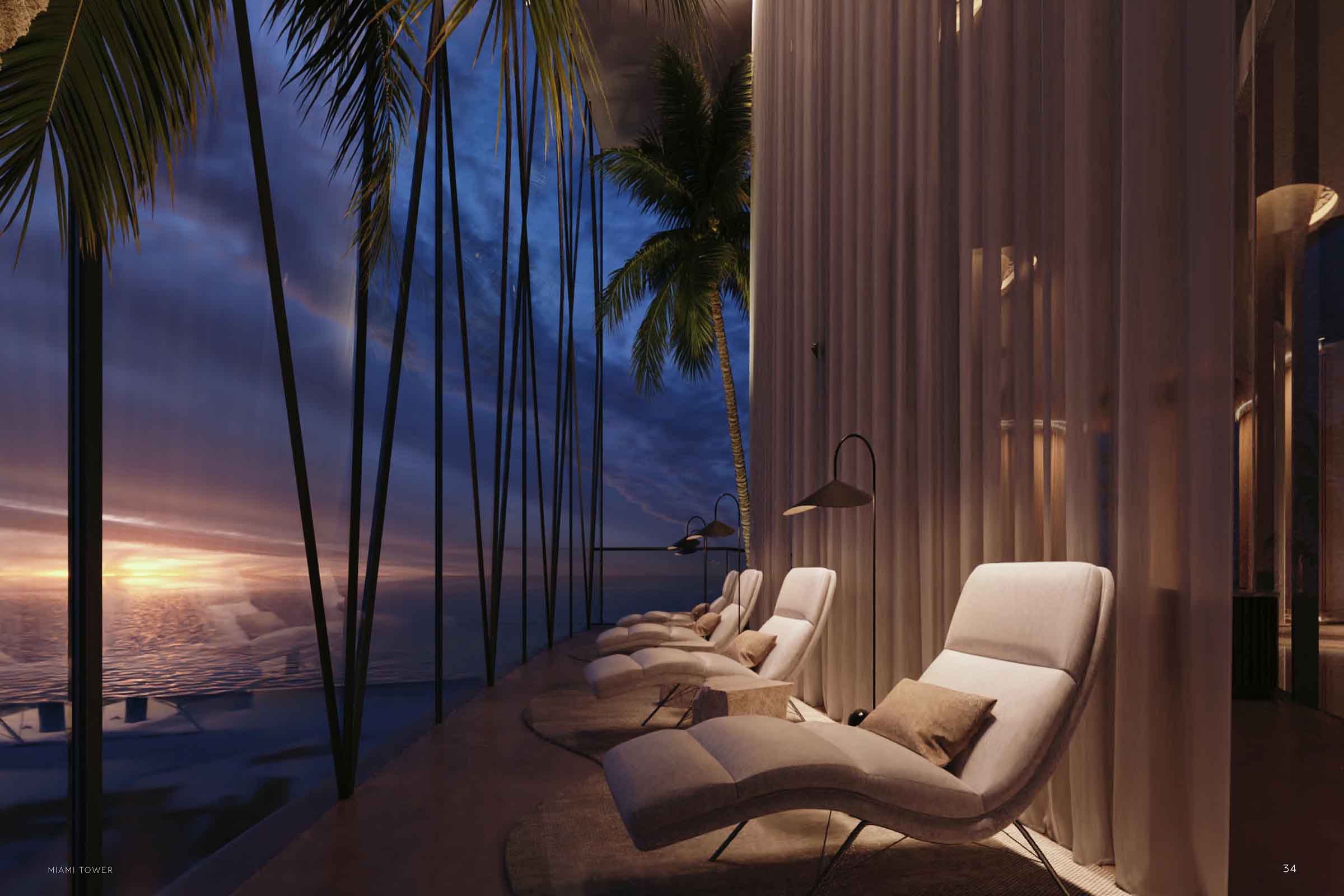 Bentley Miami Tower Spa Terrace Rendering