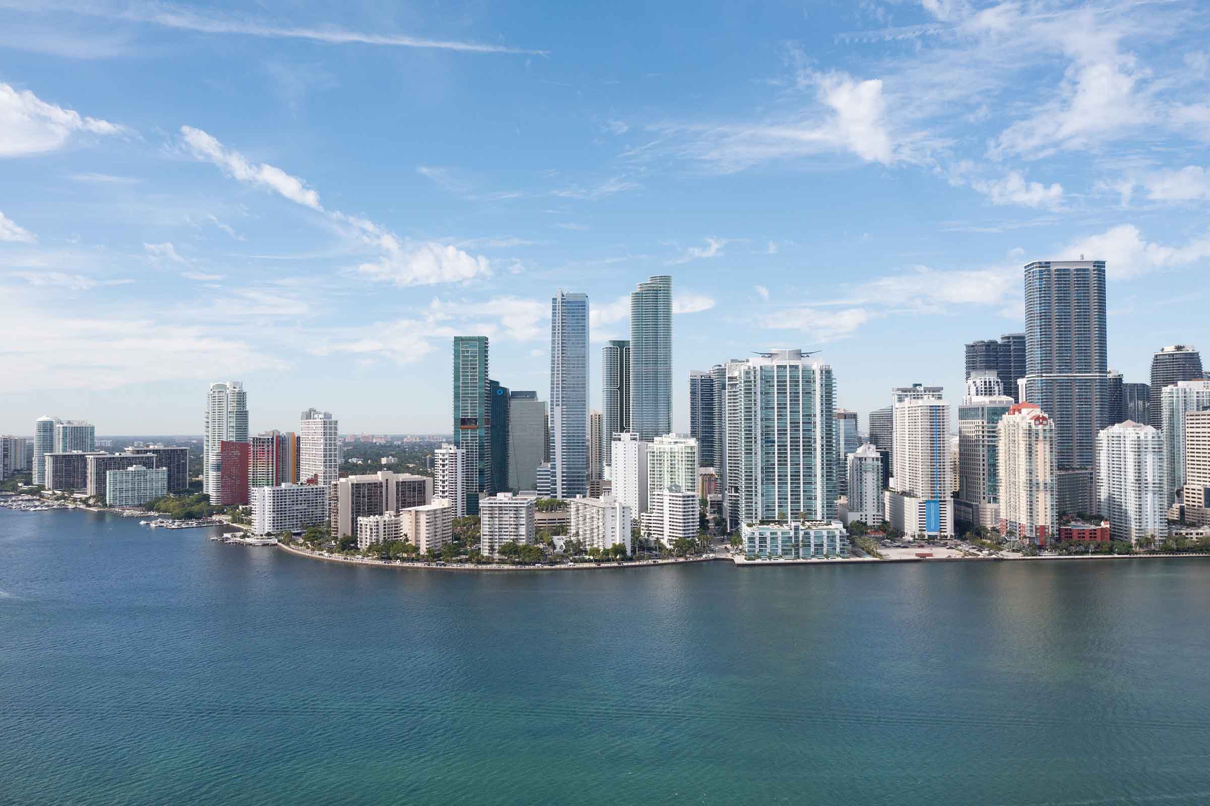 Rendering of Cipriani Residences Brickell Miami Building In Skyline