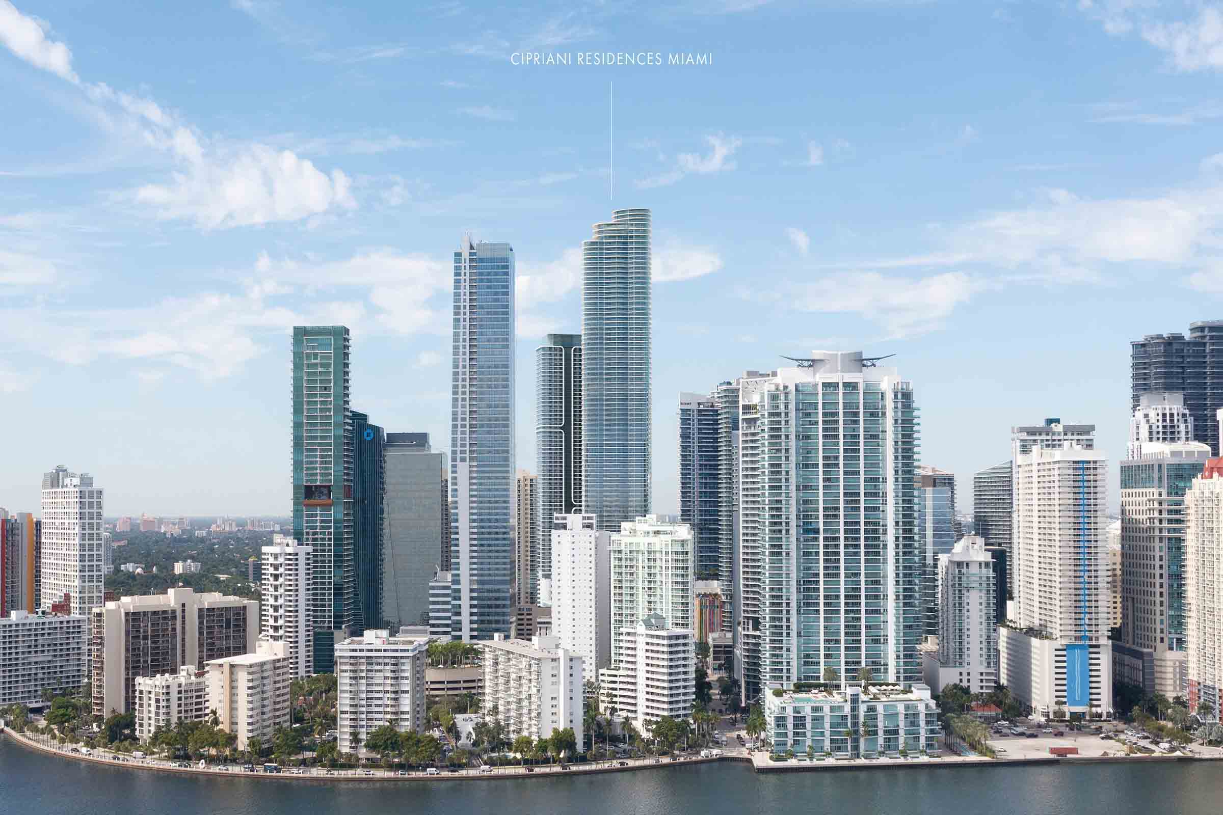 Rendering of Cipriani Residences Brickell Miami Building Location