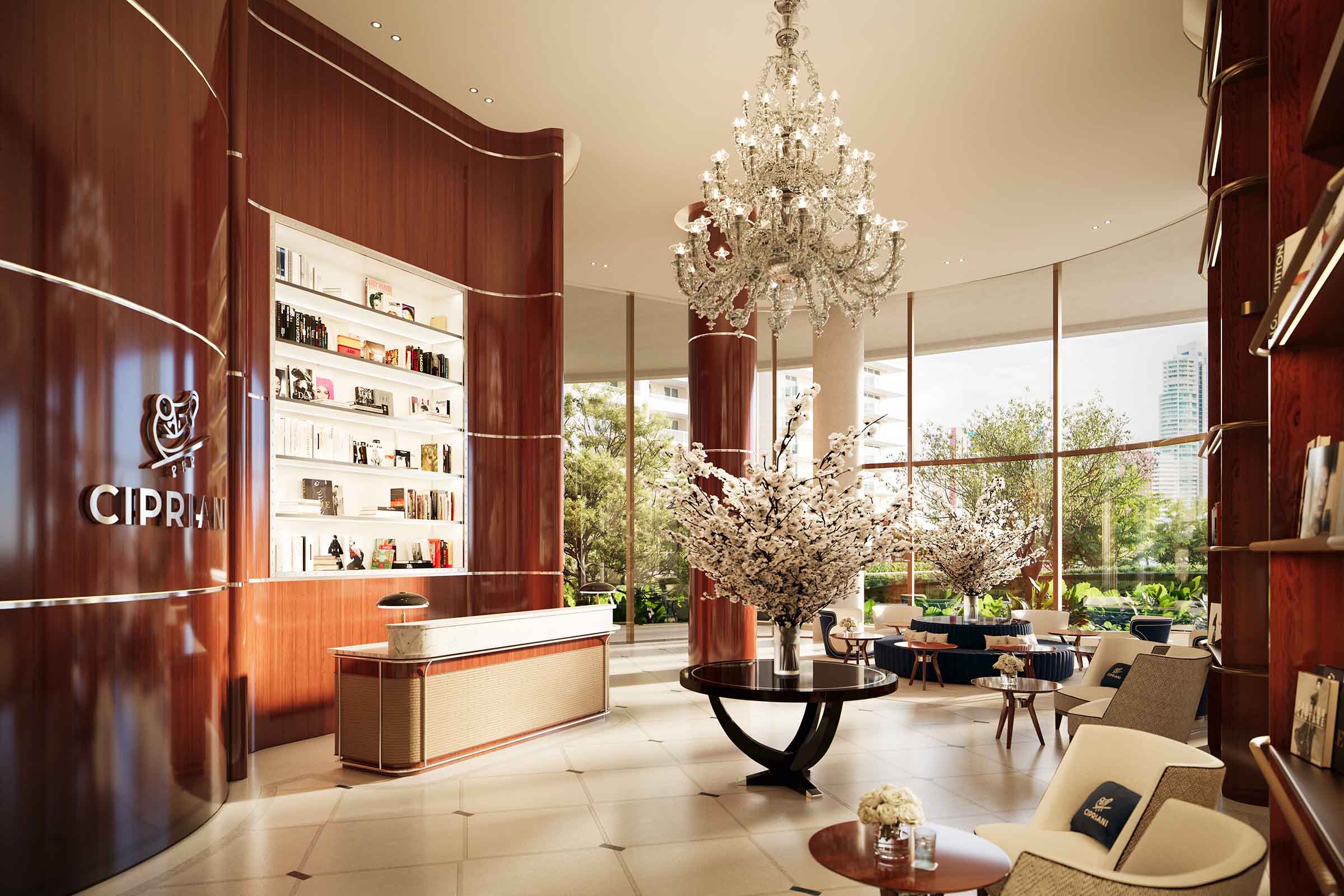 Rendering of Cipriani Residences Brickell Miami Lobby
