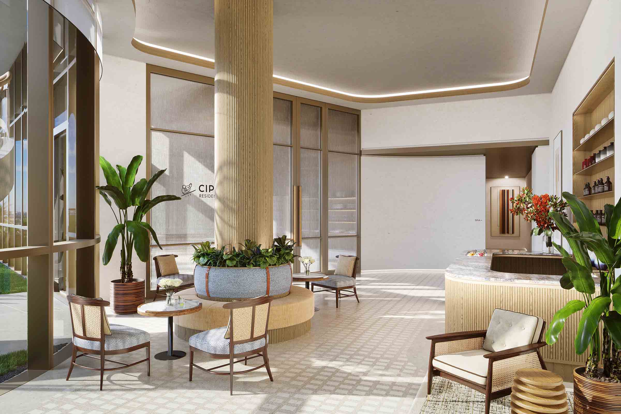 Rendering of Cipriani Residences Brickell Miami Reception
