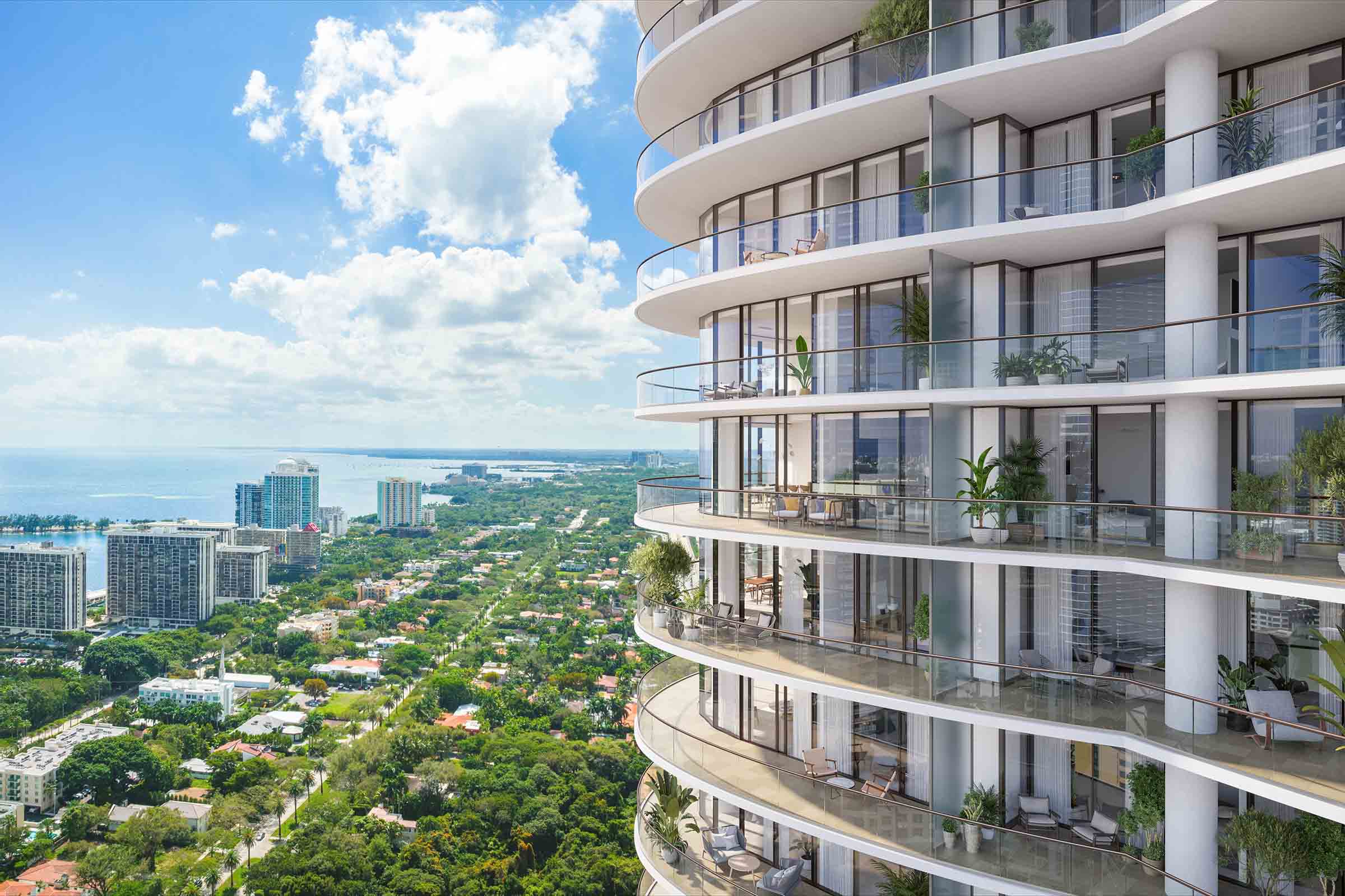 Rendering of Cipriani Residences Brickell Miami South View