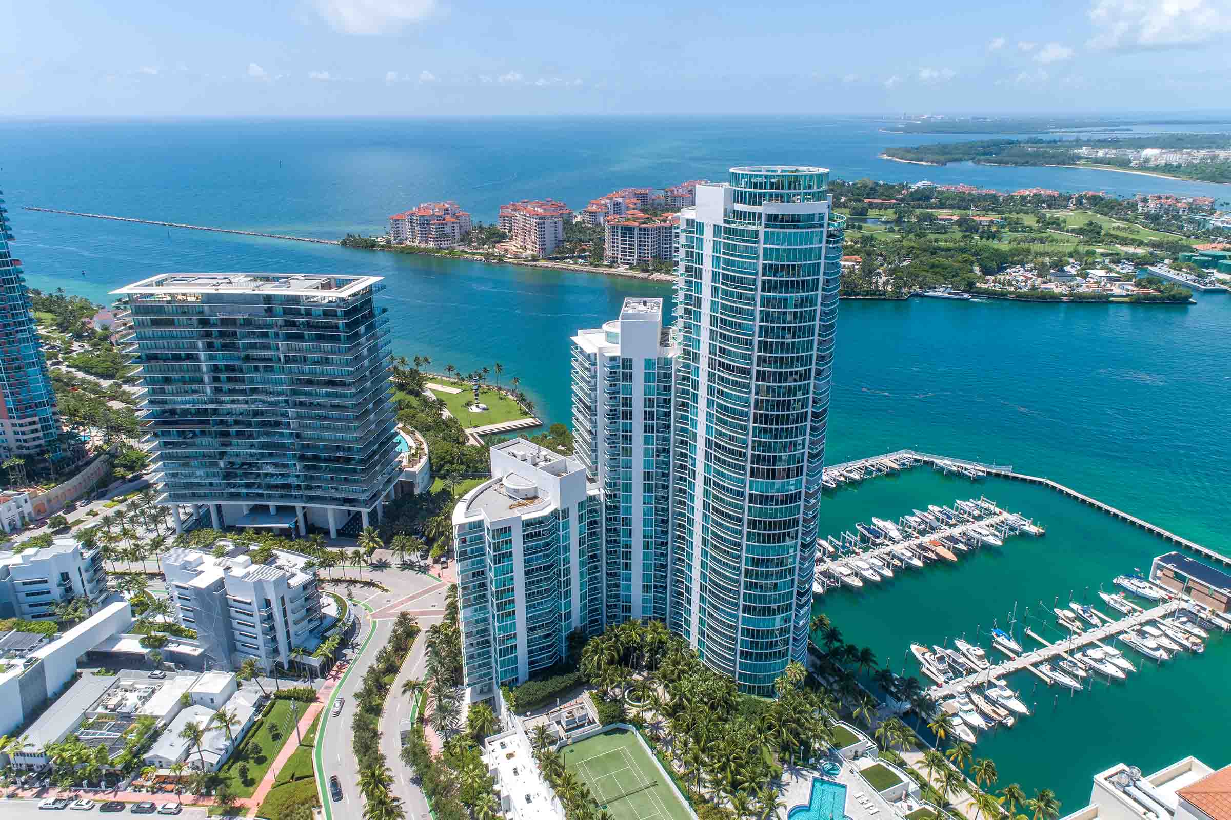 Murano at Portofino Miami Beach Aerial Murano at Portofino Miami Beach Aerial