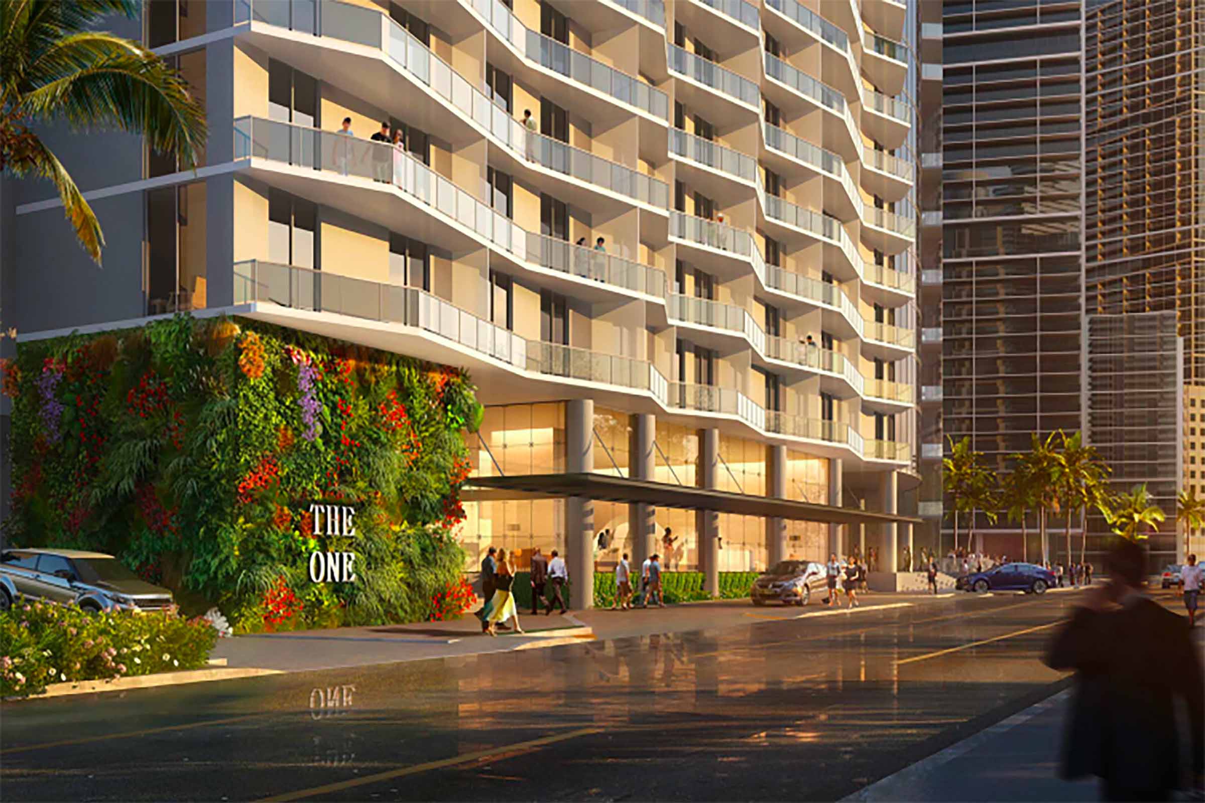Rendering Of Baccarat Residences Brickell Downtown Miami The One Rental Entrance