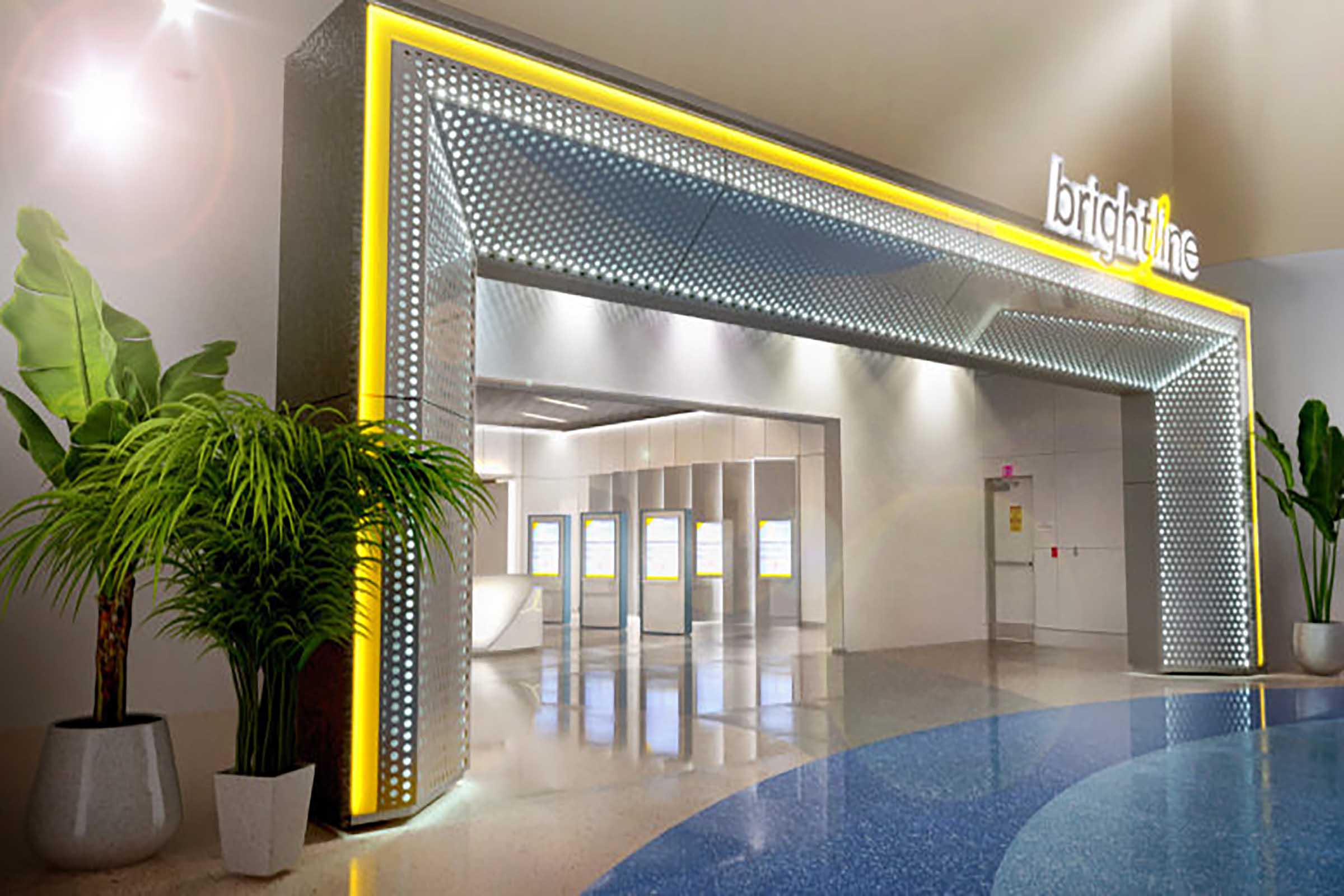 Rendering of Brightline Orlando Station Entrance