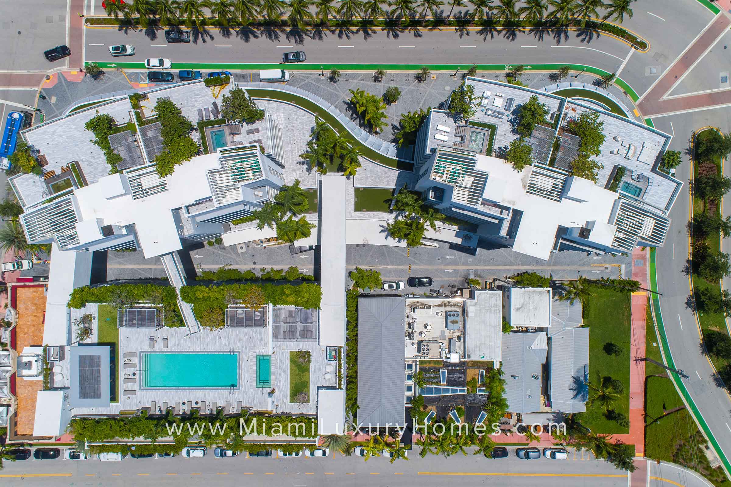 Aerial View of Marea Condos in South Beach
