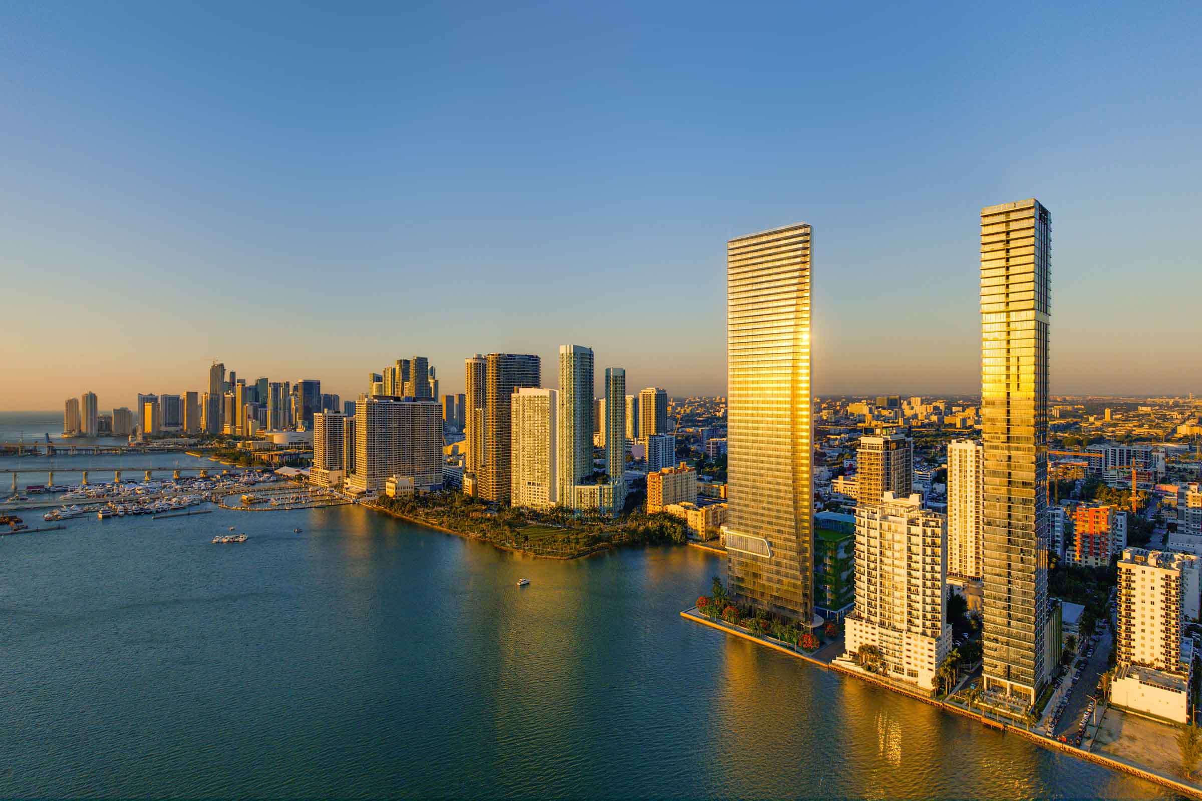 Rendering of EDITION Residences Miami Edgewater Aerial View