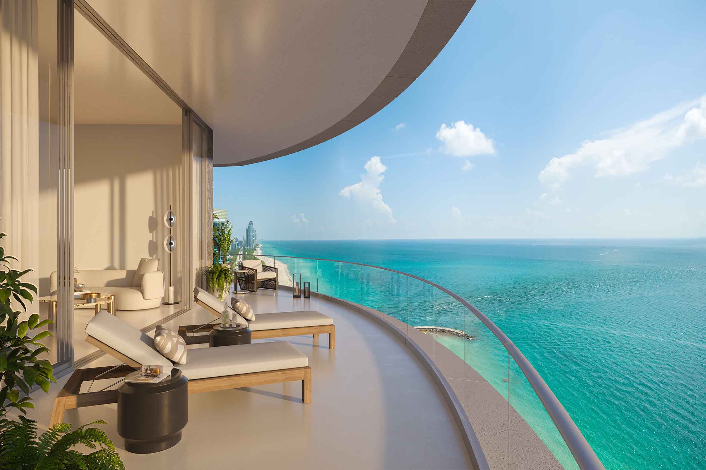 Rendering of Rivage Bal Harbour Condos Terrace View