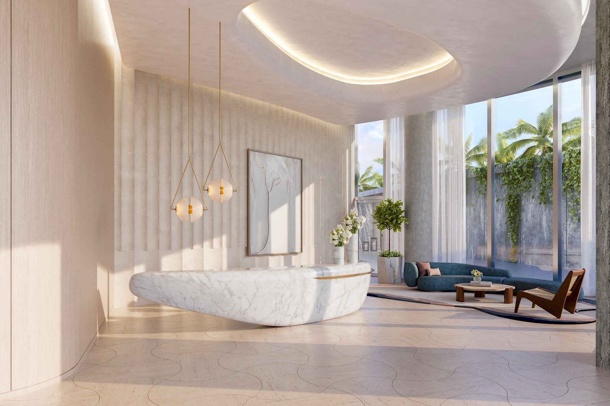 Rendering of Rivage Bal Harbour Lobby