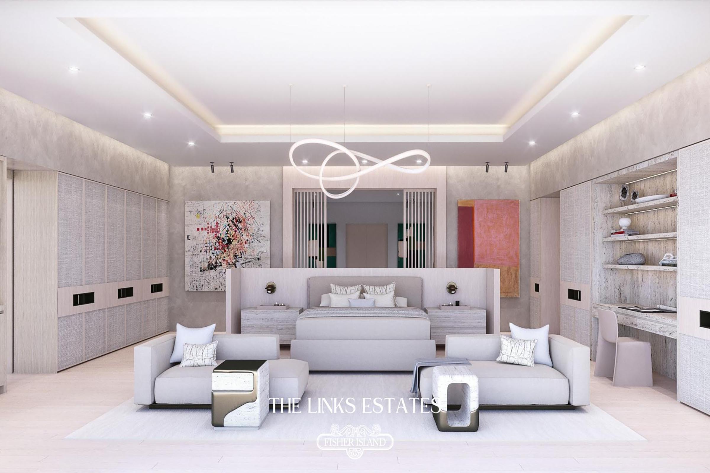 Rendering of The Links Estates Fisher Island Residence 5 Primary Bedroom