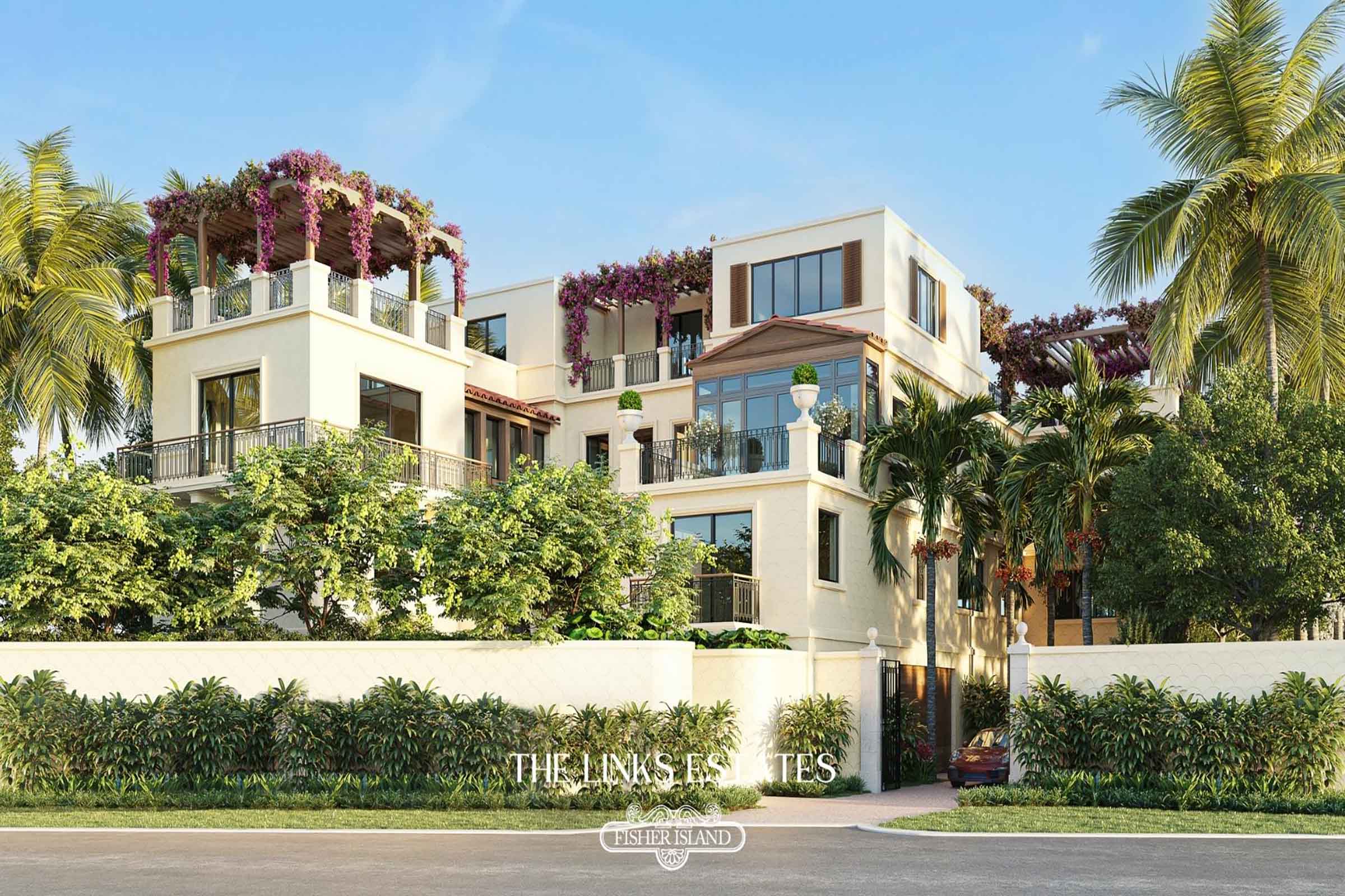 Rendering of The Links Estates Fisher Island Residence 5 Street View