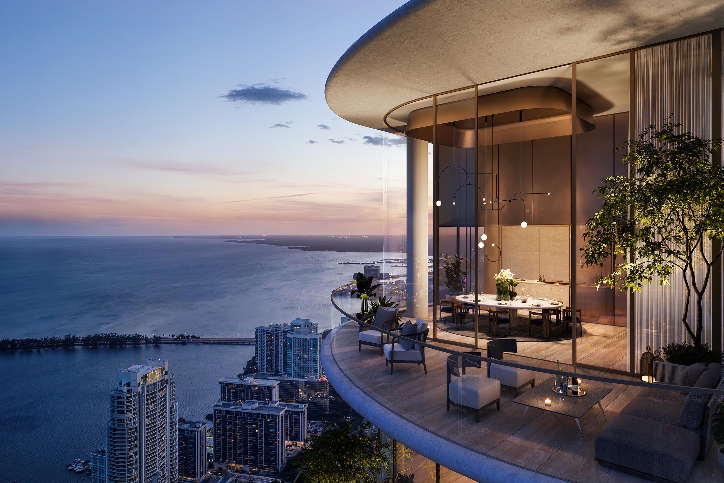 Rendering of The Residences at 1428 Brickell Terrace View